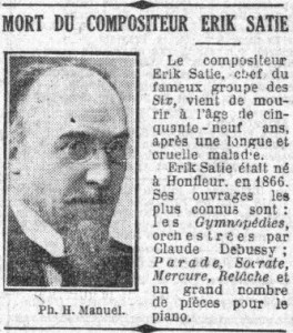 Erik Satie Le Petit Parisien030725